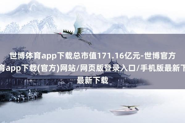 世博体育app下载总市值171.16亿元-世博官方体育app下载(官方)网站/网页版登录入口/手机版最新下载