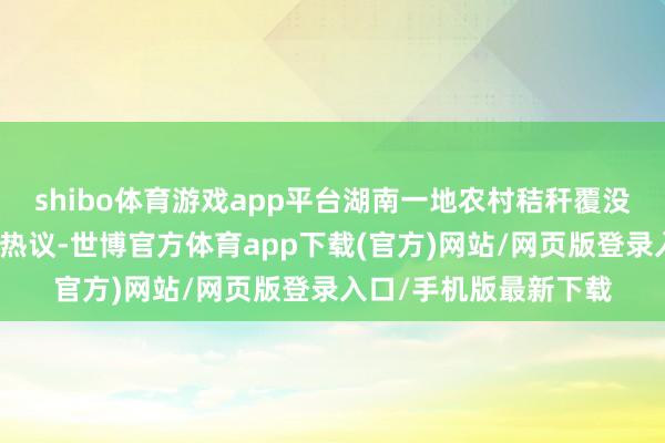 shibo体育游戏app平台湖南一地农村秸秆覆没战术松动的音问激勉热议-世博官方体育app下载(官方)网站/网页版登录入口/手机版最新下载